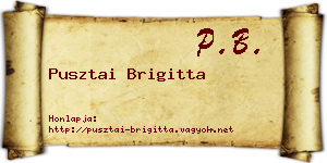 Pusztai Brigitta névjegykártya